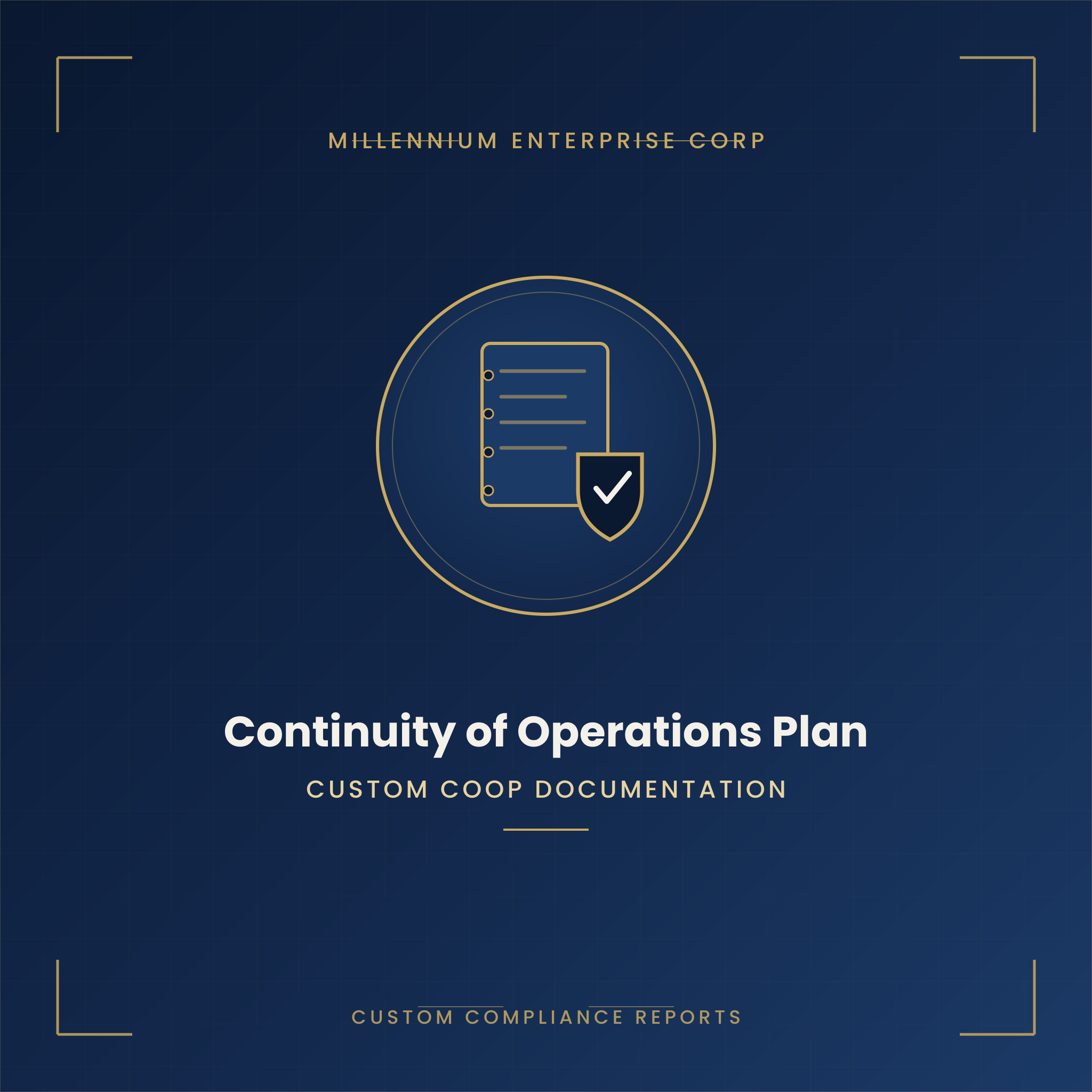 Continuity of Operations Plan (COOP) Development